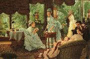 James Tissot In the Conservatory (Rivals) oil on canvas